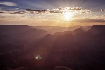 Tramonto sul bordo sud del Grand Canyon