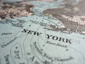 Mappa che si concentra su New York City